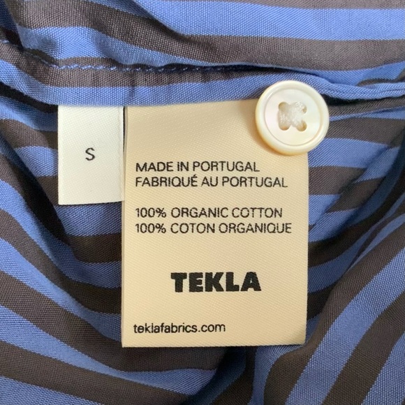 Tekla stripped blue and gray pajama trousers men’s - Picture 6 of 10